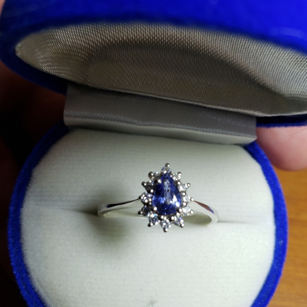 Sapphire and zirconia ring